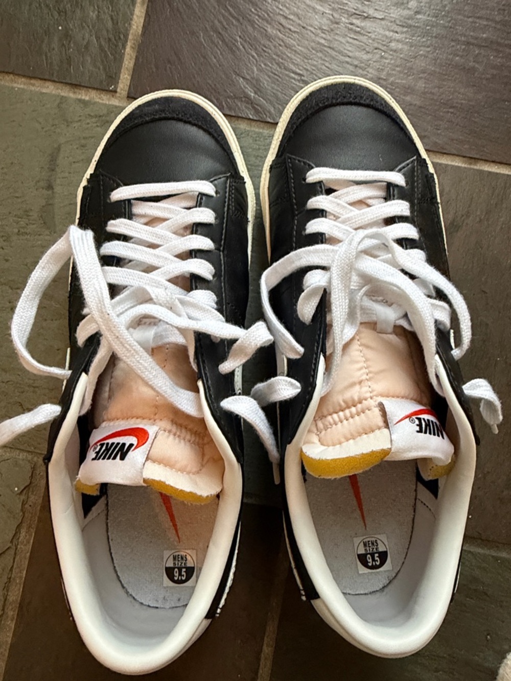 Nike Blazer Low Black and White Low-Top Sneakers - Picture 3 of 5